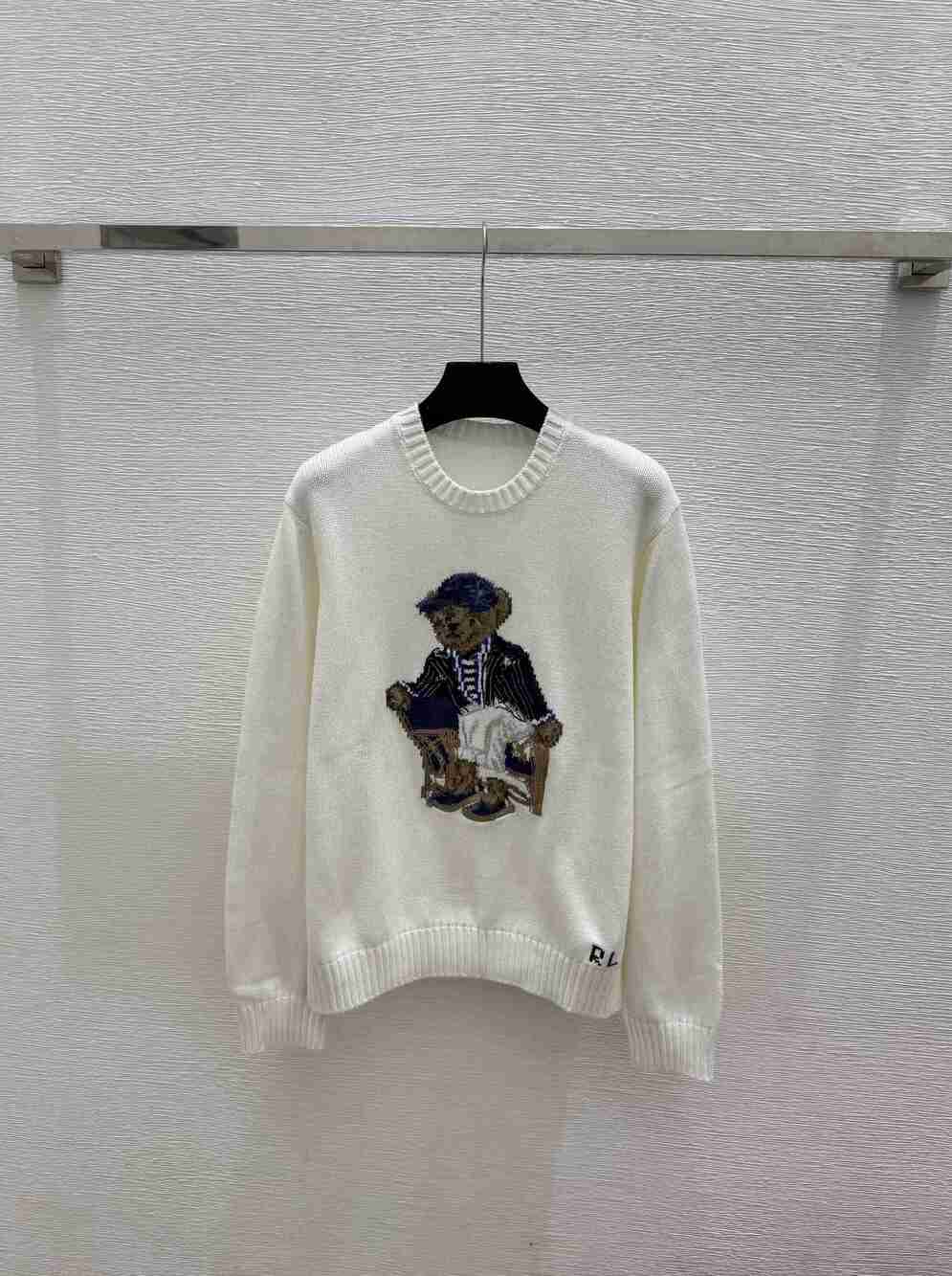 Polo Ralph Lauren Beach Chair Bear Crew Neck Knit Sweater